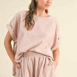 blush pink elastic waist shorts
matching set shorts
summer pull on shorts
shorts with pockets
relaxed fit shorts women
comfortable everyday shorts
mom friendly shorts
boutique summer shorts
west of may shorts