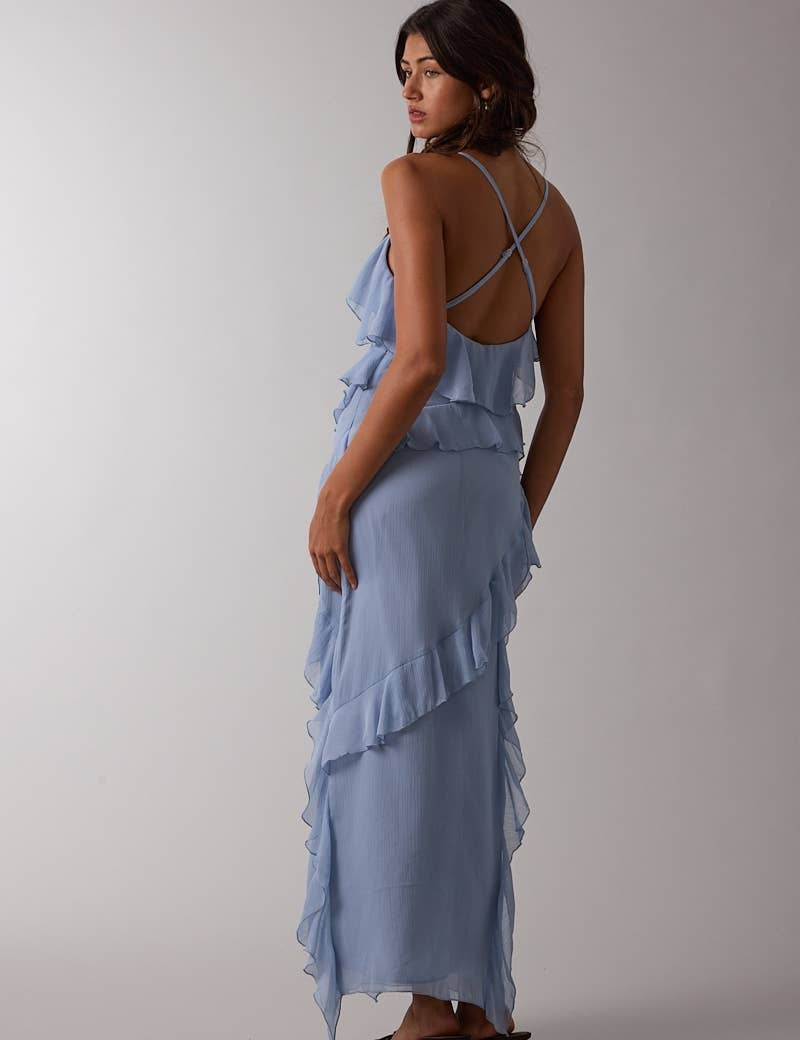 blue ruffle maxi dress
wedding guest dress blue
romantic summer maxi dress
ruffle formal dress women
v neck occasion dress women
flowy blue event dress
vacation wedding guest dress
italian summer inspired dress
adjustable strap maxi dress
summer spritz collection dress
elevated blue midi maxi dress