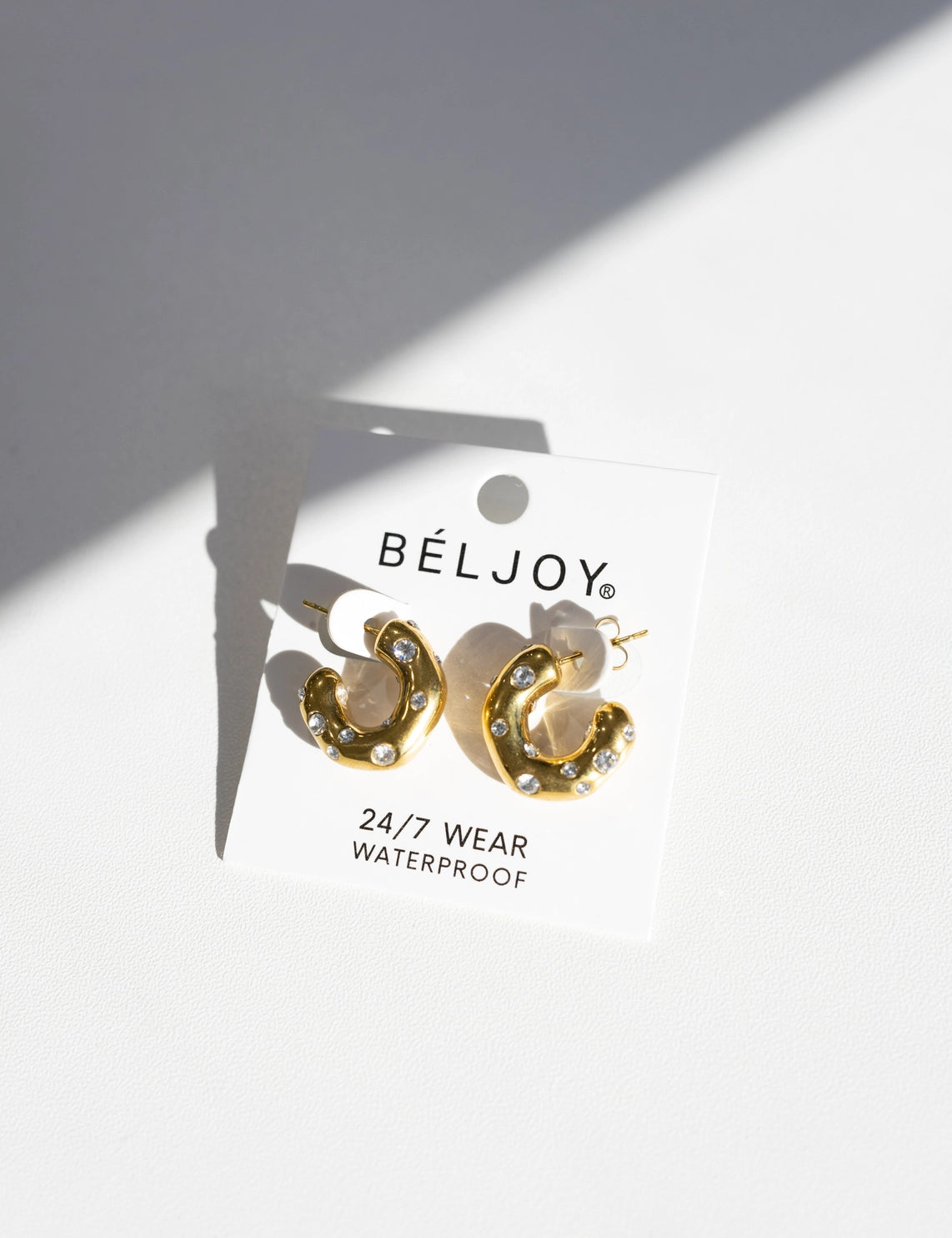 Seaside Crystal Hoop Earrings