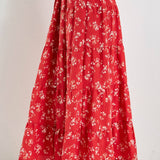 red floral tiered maxi skirt with pockets
lightweight floral maxi skirt with elastic waist
plus size summer skirt 
americana aesthetic
flowy red summer skirt with adjustable drawstring waist
tiered floral maxi skirt with lining
red floral boho skirt with pockets
feminine floral print maxi skirt for summer
relaxed fit tiered maxi skirt in red floral print
lightweight floral skirt with elastic waistband