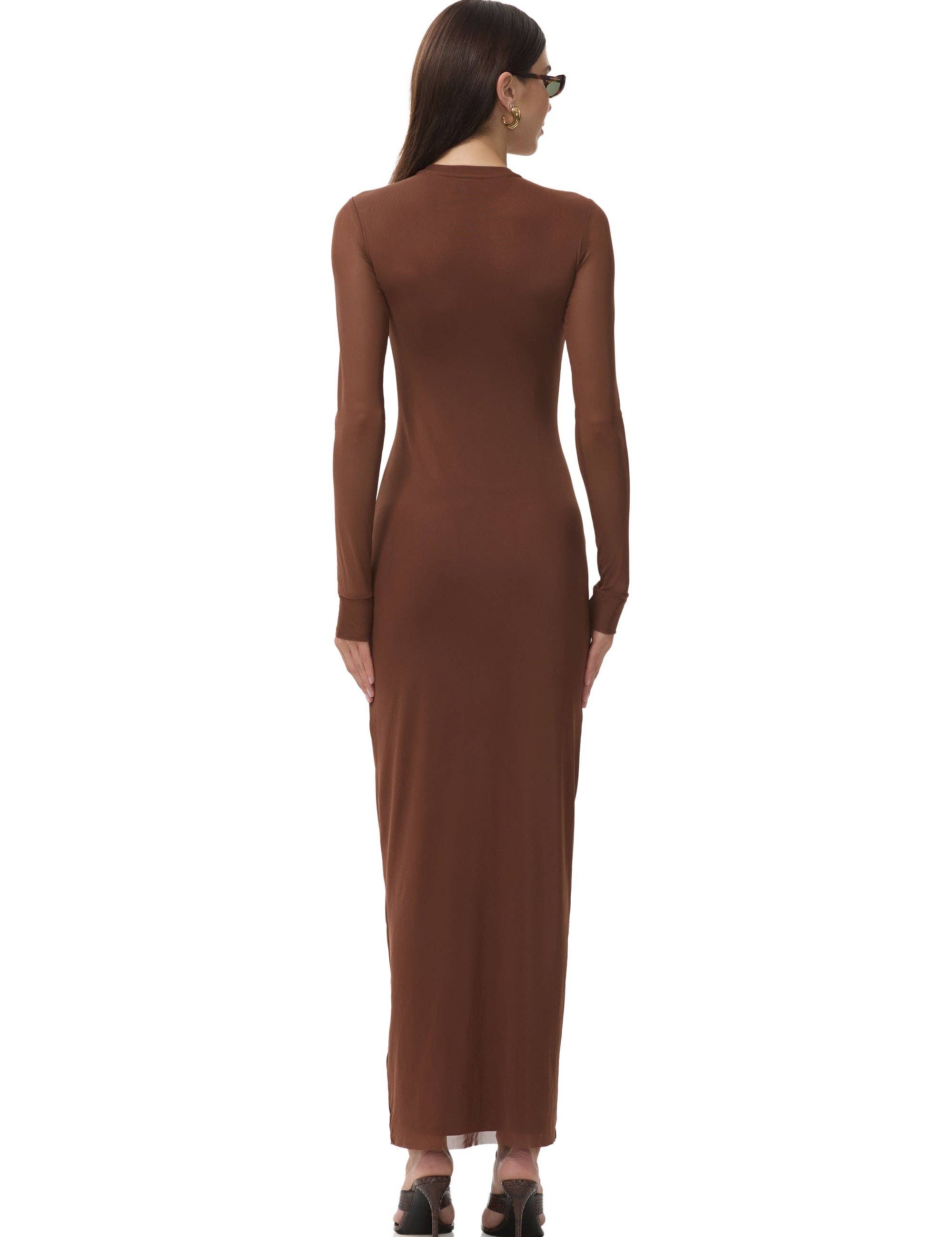 brown bodycon, long sleeve brown body con dress, longsleeve brown dress, tight brown dress, wedding guest dress, mesh stretchy dress, plus size wedding guest dress, plus size bodycon dress, stretchy comfortable date night dress, johnson city boutique, johnson city dress, johnson city shopping, sale dress