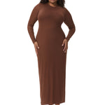 brown bodycon, long sleeve brown body con dress, longsleeve brown dress, tight brown dress, wedding guest dress, mesh stretchy dress, plus size wedding guest dress, plus size bodycon dress, stretchy comfortable date night dress