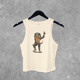 mokey mascot graphic tank, vintage game day tank, smoky mascot baby tank, tennessee football inspired tank, micro ribbed baby tank, women's game day apparel, tailgate outfit, retro sports graphic tank, football season outfit, west of may boutique, UT tank, vols outfit, vols game day, UT game day