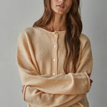 apricot cardigan women, peach cardigan women, lightweight spring cardigan women, button front cardigan women