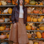 leather jacket, vegan leather jacket, burgundy leather bomber jacket, oversized leather jacket, fall aesthetic, pumpkin patch outfit, fall jacket