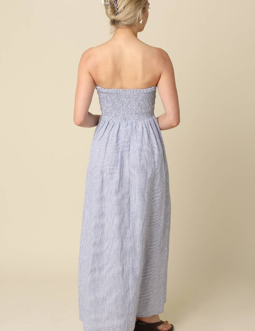 striped linen dress
strapless linen dress
blue stripe maxi dress
linen summer dress
blue and white striped dress
strapless maxi dress
coastal summer dress
100 linen dress
vacation dress women
lightweight linen dress
boutique linen clothing
striped summer dress
women's linen maxi dress
minimalist summer dress
resort wear dress
classic linen dress
breathable summer dress
blue stripe dress
elegant casual dress
vacation outfit women