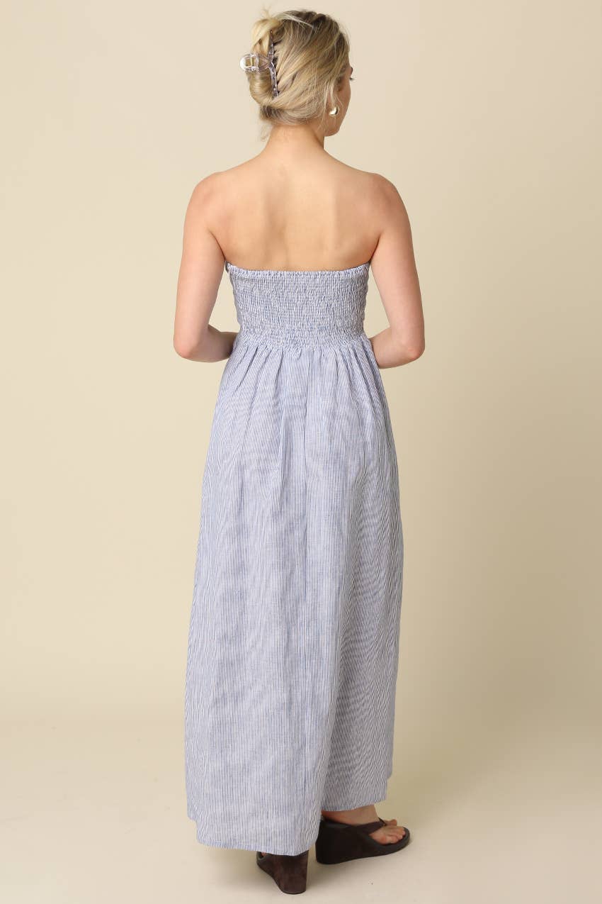 striped linen dress
strapless linen dress
blue stripe maxi dress
linen summer dress
blue and white striped dress
strapless maxi dress
coastal summer dress
100 linen dress
vacation dress women
lightweight linen dress
boutique linen clothing
striped summer dress
women's linen maxi dress
minimalist summer dress
resort wear dress
classic linen dress
breathable summer dress
blue stripe dress
elegant casual dress
vacation outfit women