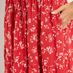 red floral tiered maxi skirt with pockets
lightweight floral maxi skirt with elastic waist
plus size summer skirt 
americana aesthetic
flowy red summer skirt with adjustable drawstring waist
tiered floral maxi skirt with lining
red floral boho skirt with pockets
feminine floral print maxi skirt for summer
relaxed fit tiered maxi skirt in red floral print
lightweight floral skirt with elastic waistband