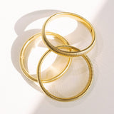 gold bangle bracelet
ribbed gold bangle
waterproof bracelet
tarnish resistant bracelet
stacking bangle bracelet
everyday gold bracelet
minimal gold bracelet
hypoallergenic bracelet
gold plated stainless steel bracelet
pool safe bracelet
beach safe jewelry
layering bracelet
mom friendly jewelry
west of may jewelry
béljoy bracelet