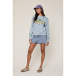 fish graphic cotton sweater, blue fish knit sweater, relaxed fit cotton pullover, lake life graphic sweater, cropped boxy knit sweater, cozy fishing sweater women, blue crew neck sweater, outdoor inspired knit top