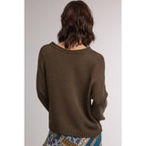 brown oversized sweater, chocolate brown sweater, women’s fall sweater, roll neck sweater, pocket sweater, relaxed fit sweater, oversized knit sweater, brown knit top, casual fall sweater, cozy women’s sweater, western fall clothing