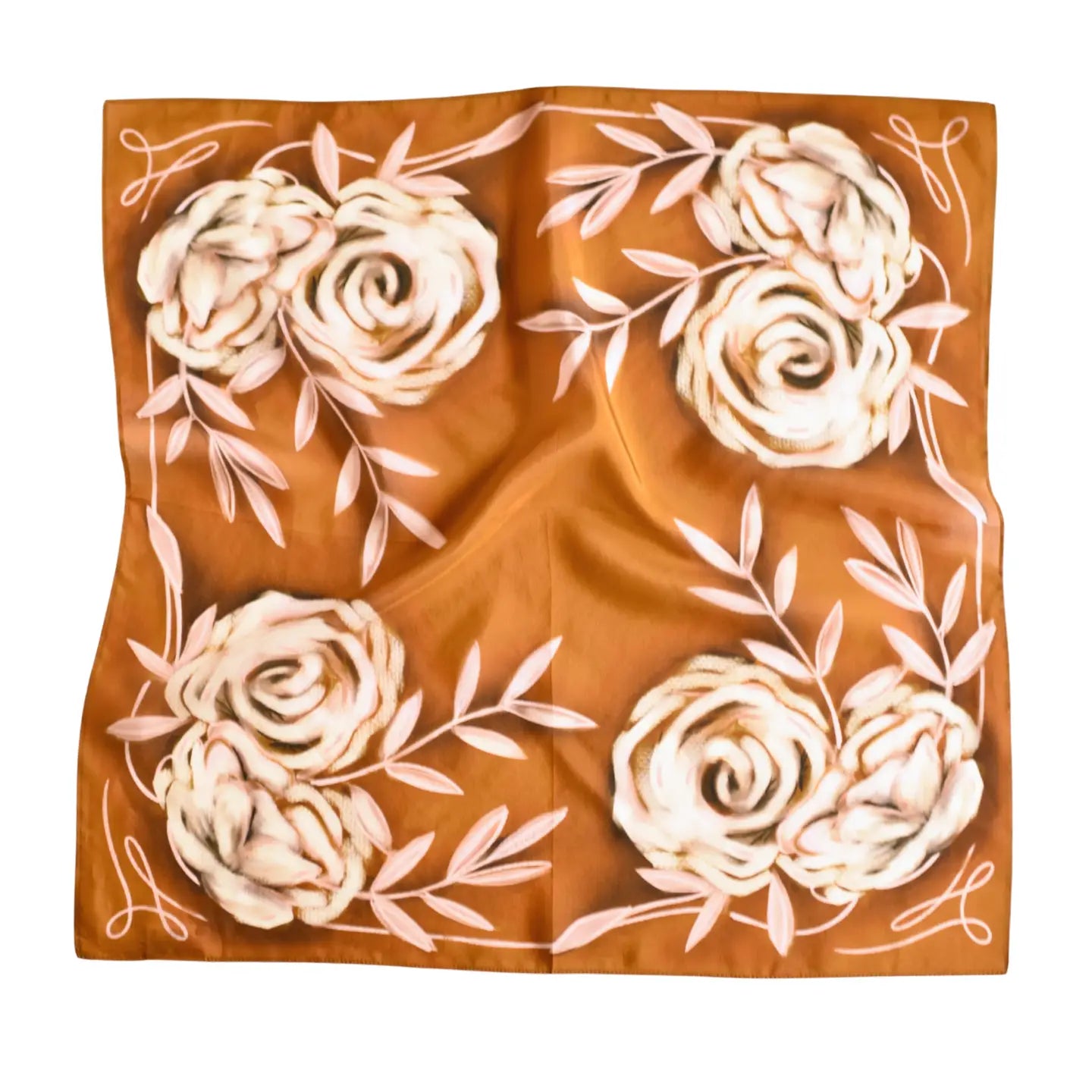 silk wild rag, western wild rag scarf, cowgirl scarf, silk blend bandana, western neck scarf, floral silk scarf, women's western accessories, silk tencel scarf, western hair scarf, boho neck scarf, Oregon designed accessories, Tirzah Lane wild rag, western boutique accessories