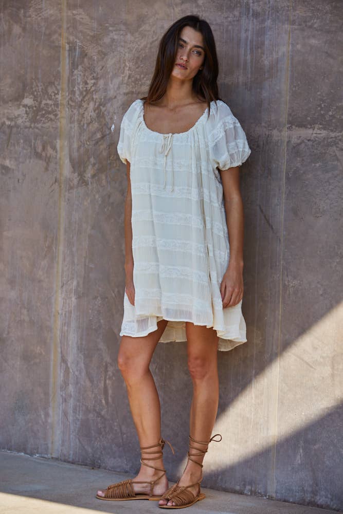 Hanna Mini Dress L / Ivory