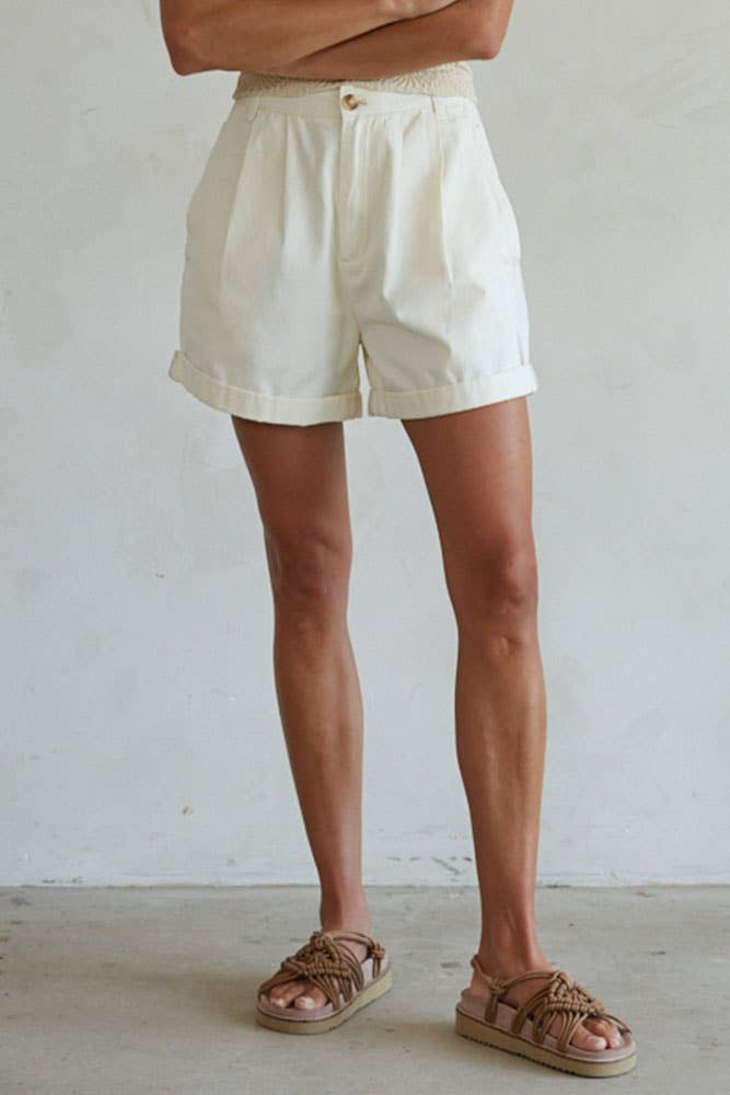 cotton pleated shorts women
elastic waist summer shorts women
relaxed fit cotton shorts
cream cotton summer shorts
high waisted casual shorts women
cuffed hem cotton shorts
lightweight breathable summer shorts
neutral summer outfit shorts women
beach day cotton shorts
women’s relaxed summer shorts
summer spritz collection shorts