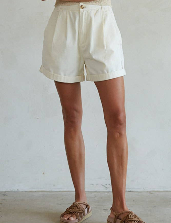cotton pleated shorts women
elastic waist summer shorts women
relaxed fit cotton shorts
cream cotton summer shorts
high waisted casual shorts women
cuffed hem cotton shorts
lightweight breathable summer shorts
neutral summer outfit shorts women
beach day cotton shorts
women’s relaxed summer shorts
summer spritz collection shorts