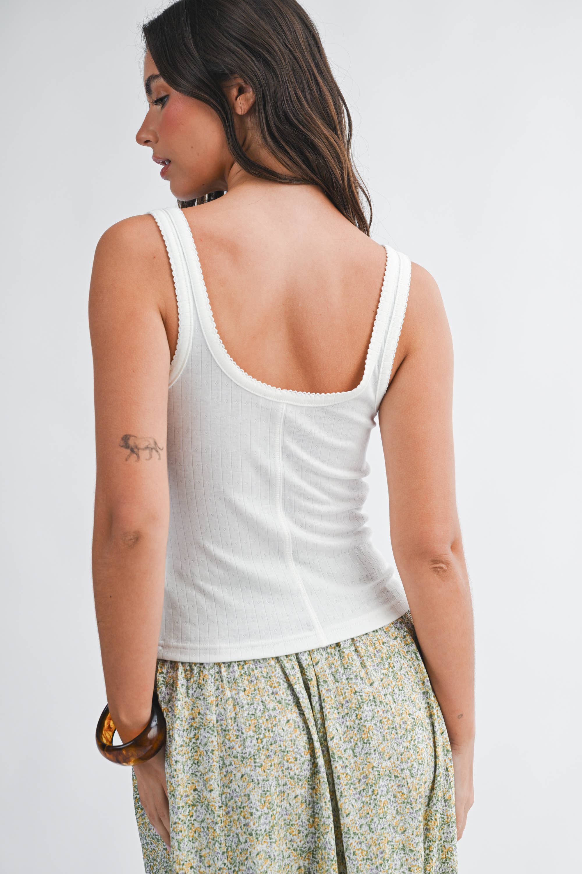 white ribbed tank top
button front tank top
feminine summer tank
white fitted knit tank
scalloped trim tank top
casual summer basics
americana summer style
cute white tank top women
ribbed sleeveless top
soft stretch knit tank
boutique summer basics
scoop neck tank top
everyday summer outfit
southern summer fashion
layering tank for summer
casual feminine clothing
classic white summer top
fitted ribbed tank women
easy summer styling piece
countryside summer aesthetic