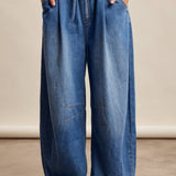 wide leg denim pants
elastic waist denim pants
pull on denim pants women
lightweight denim trousers
relaxed fit denim pants
soft cotton denim pants
wide leg jeans women
comfortable denim pants
casual wide leg jeans
west of may denim pants